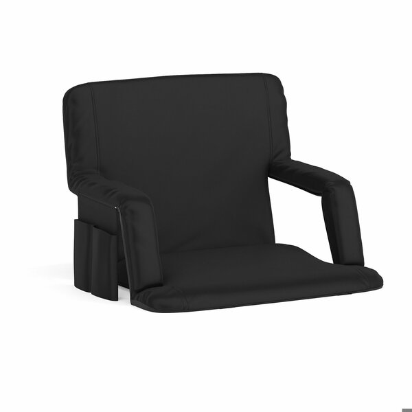 Flash Furniture Extra Wide Black Reclining Stadium Arm Chair FV-FA090L-BK-GG